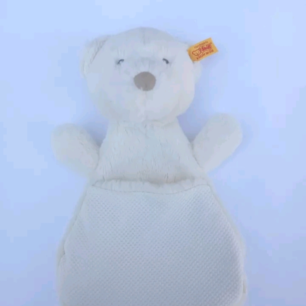 Steiff Cuddly Friends Giggles Teddy Bear Cuddle Security Blanket Lovey